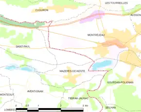 Poziția localității Mazères-de-Neste