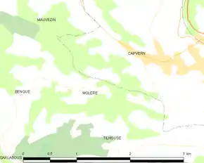 Poziția localității Molère