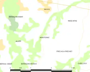 Poziția localității Montignac