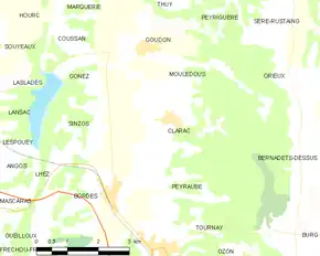Poziția localității Moulédous