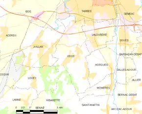 Poziția localității Odos