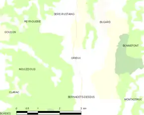 Poziția localității Orieux