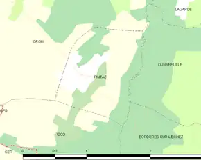 Poziția localității Pintac