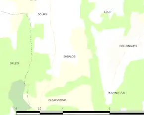 Poziția localității Sabalos