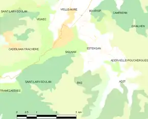 Poziția localității Sailhan