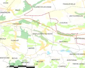 Poziția localității Saint-Laurent-de-Neste