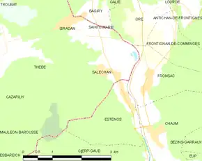 Poziția localității Saléchan