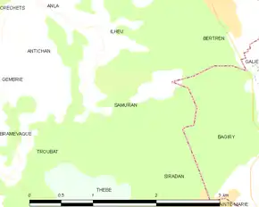 Poziția localității Samuran