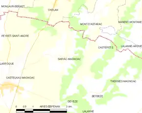 Poziția localității Sariac-Magnoac