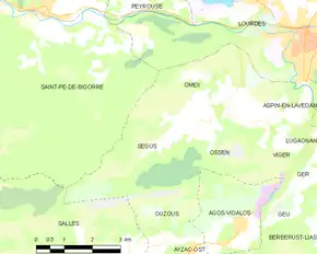 Poziția localității Ségus