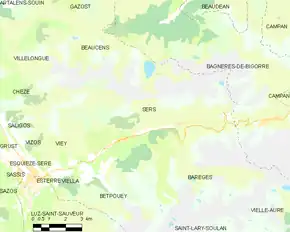 Poziția localității Sers