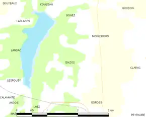 Poziția localității Sinzos