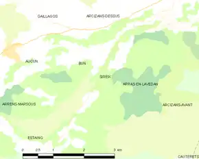 Poziția localității Sireix