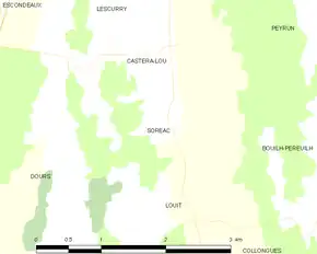 Poziția localității Soréac