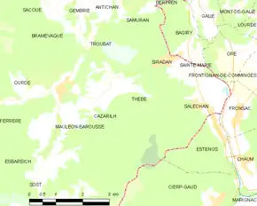 Poziția localității Thèbe