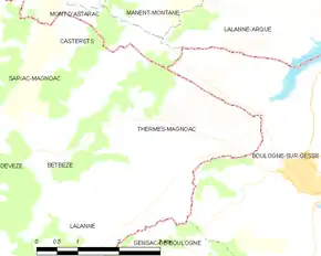 Poziția localității Thermes-Magnoac