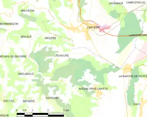 Poziția localității Tilhouse