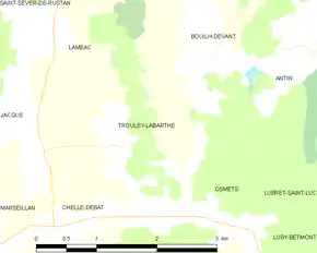 Poziția localității Trouley-Labarthe