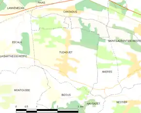 Poziția localității Tuzaguet