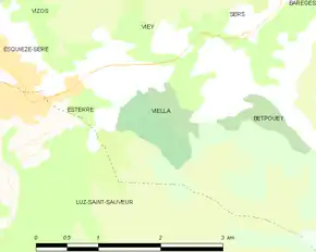 Poziția localității Viella