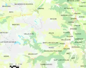 Poziția localității Vielle-Aure