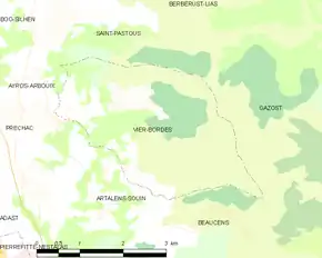 Poziția localității Vier-Bordes