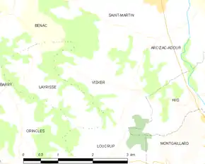 Poziția localității Visker