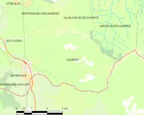 Poziția localității L'Albère