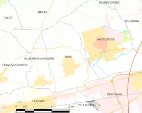 Poziția localității Baho