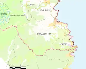 Poziția localității Banyuls-sur-Mer
