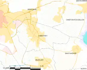 Poziția localității Cabestany