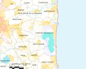 Poziția localității Canet-en-Roussillon