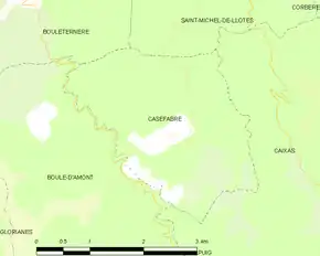 Poziția localității Casefabre