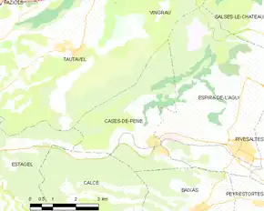 Poziția localității Cases-de-Pène