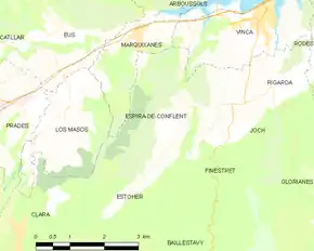 Poziția localității Espira-de-Conflent