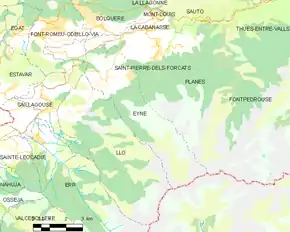 Poziția localității Eyne