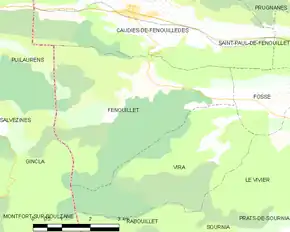 Poziția localității Fenouillet