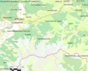 Poziția localității Fontpédrouse
