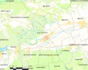 Poziția localității Ille-sur-Têt