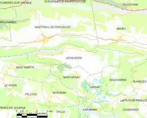 Poziția localității Lesquerde