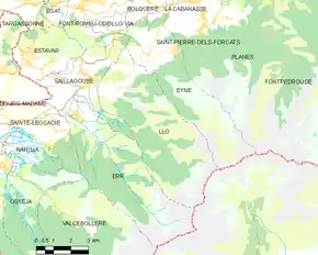 Poziția localității Llo