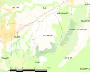 Poziția localității Los Masos