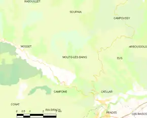 Poziția localității Molitg-les-Bains