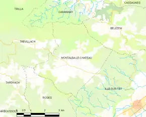 Poziția localității Montalba-le-Château