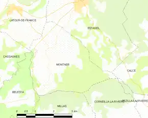 Poziția localității Montner