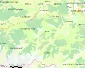 Poziția localității Nyer