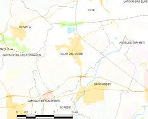 Poziția localității Palau-del-Vidre