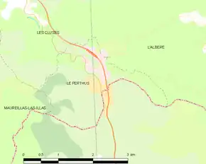 Poziția localității Le Perthus