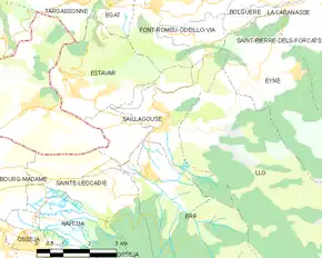 Poziția localității Saillagouse