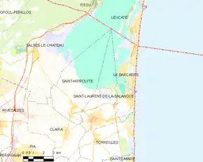Poziția localității Saint-Laurent-de-la-Salanque